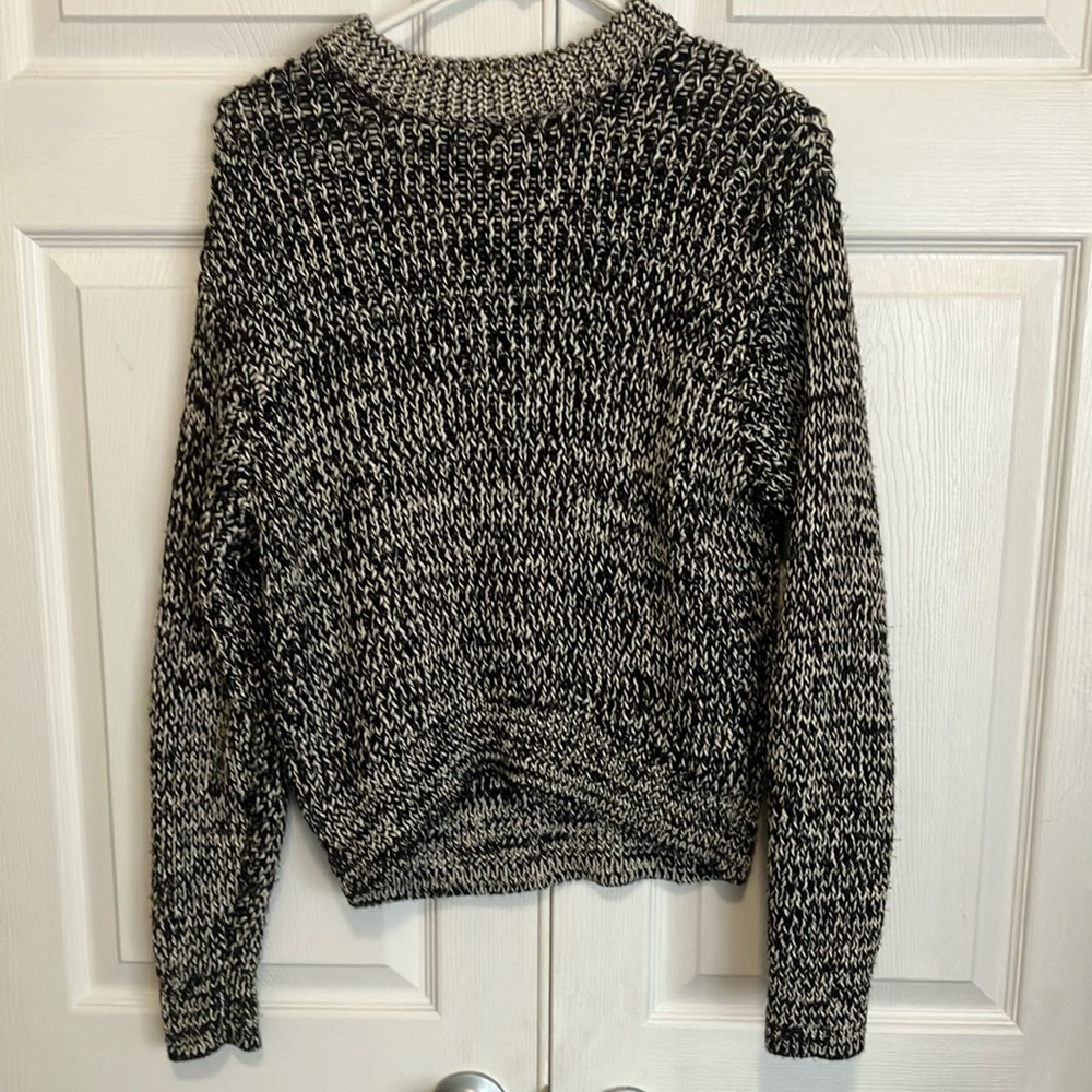 Cozy Black and White Knit Sweater
